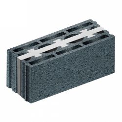 Bloc de béton avec isolant intégré